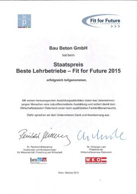 Staatspreis Bau Beton GmbH